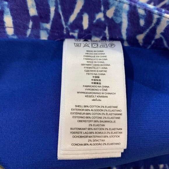 Michael Kors Tie-Dye Print Skirt Women’s Size 8 Blue Midi 17” Length Stretch - Picture 3 of 4